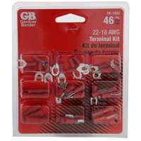 Gardner Bender TK-1822 Terminal Lug Kit, Includes: (10) Ring Terminals, (10) Spade Terminals, (10) F