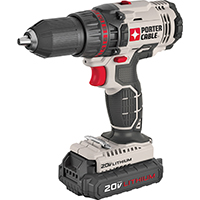 PORTER-CABLE PCC601LA Drill/Driver, 20 V Battery, Lithium-Ion Battery, 1/2
