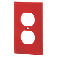 WALL PLATE 1GNG DPLX RECPT RED