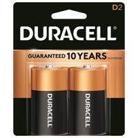 DURACELL BATTERY D/2 CU TOP