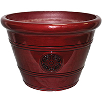 PLANTER POT 15.25IN OXBLOOD