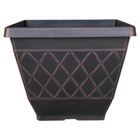 PLANTER GARDEN SQUARE 16IN