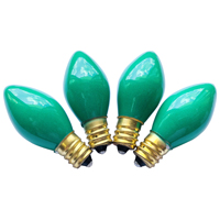 BULBS REPL C7 CERA GREEN 4PK