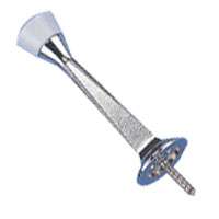 DOOR STOP RIGID 3IN POL CHROME