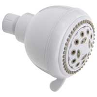 SHOWER HEAD 5FNC WHT 3.35IN