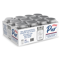 JAR MASON REG MOUTH W/LID 1PT