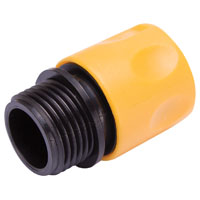 Landscapers Select GC522 Hose Connector, 3/4 in, Male, Plastic, Yellow and