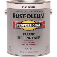 RUST-OLEUM PROFESSIONAL 2593402 Traffic Striping Paint, Flat, Traffic White,