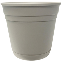 Southern Patio RR1212OT Rolled Rim Planter, 11.4 in H, Round, Plastic,