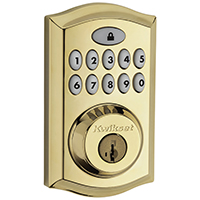 DEADBOLT KEYPAD BRASS TUSTIN