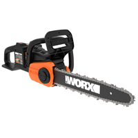WORX WG384 Auto-Tension Chainsaw, 40 V Battery, 14 in L Bar/Chain, 3/8 in