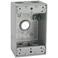 WALLPLATE BOX GRY 1G 5CT 1/2IN