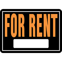 SIGN FOR RENT 10X14IN ALUMINUM
