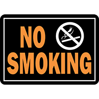 ALUM SIGN 9"X14" NO SMOKING