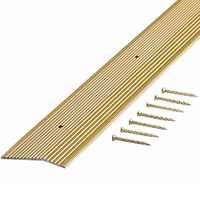 M-D 79251 Carpet Trim, 72 in L, 2 in W, Fluted Surface, Aluminum, Satin