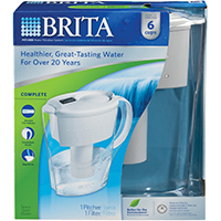 Brita 35250/35566 Water Filter Pitcher; 40 oz Capacity; White