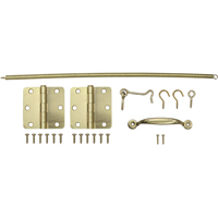 SCREEN DOOR HDW SET SAT BRASS