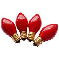 Hometown Holidays Replacement Bulb, 5 W, Candelabra Lamp Base, Incandescent Lamp, Ceramic Red Light