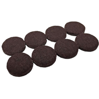 Shepherd Hardware 9863 Protective Pad, Felt, Dark Brown, 1-1/2 in Dia, Round