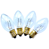 Hometown Holidays Replacement Bulb, 5 W, Candelabra Lamp Base, Incandescent Lamp, Clear Light