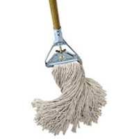 Quickie 038-391T-4 Wet Mop, Wing Nut Mop Connection, Cotton Mop Head,