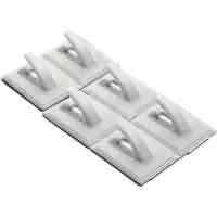 WHT PLASTIC ADHESIVE UTIL HOOK