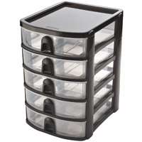 3B0100 BLK 5 MINI DRAWER TOWER