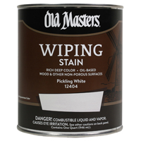 Old Masters 12404 Wiping Stain, Pickling White, Liquid, 1 qt, Can