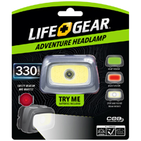 LIFE+GEAR 41-3912 Headlamp, AAA Battery, Alkaline Battery, LED Lamp, 330