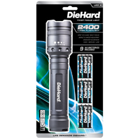 Dorcy DieHard 41-6124 Flashlight, LED Lamp, Alkaline Battery, Gray