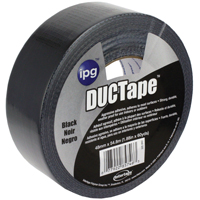 IPG 20C-BK2 Duct Tape, 60 yd L, 1.88 in W, Polyethylene-Coated Cloth