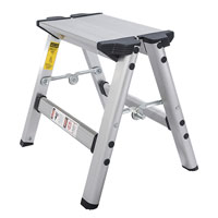 XTEND+CLIMB FT1 Step Stool, 225 lb Weight Capacity, 1-Step, Aluminum, Silver