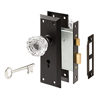 E 2497 KNOB GLASS MORTISE BRNZ