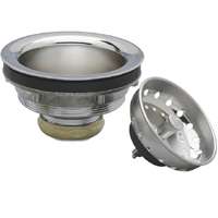 Plumb Pak PP5435 Polished Chrome Strainer with Stainless Steel Basket