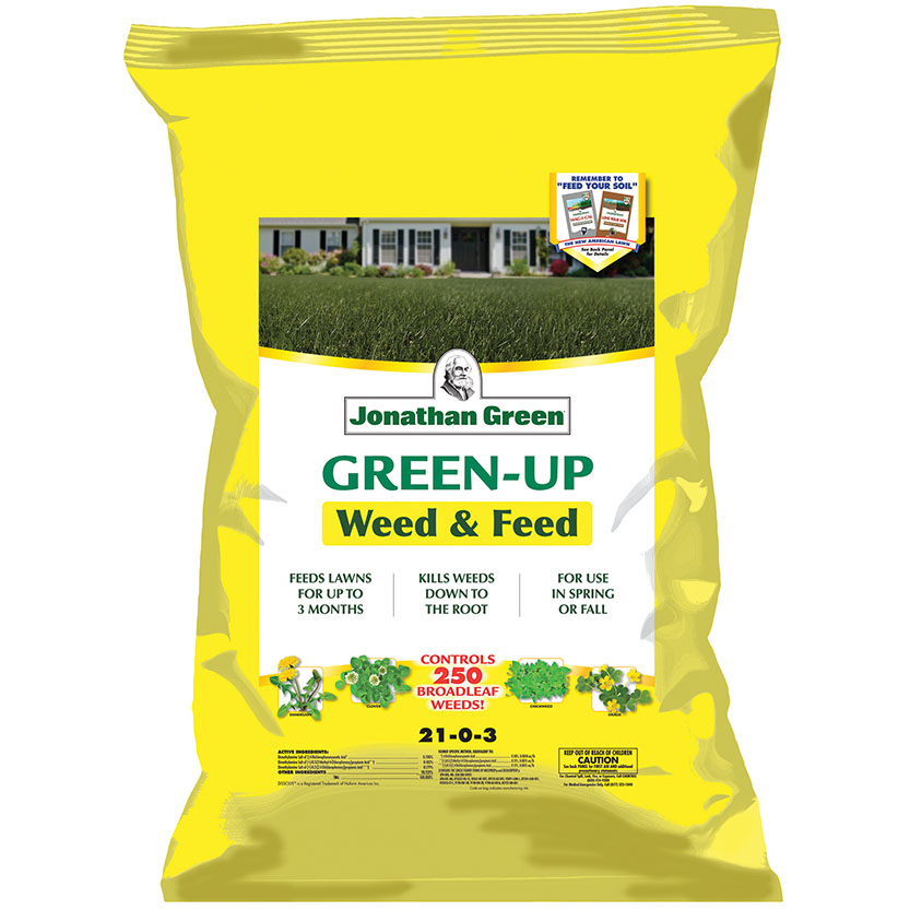 Jonathan Green 12345 Weed and Feed Lawn Fertilizer, 45 lb Bag, Granular,