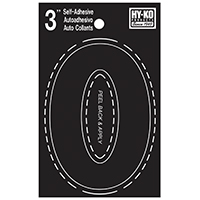 HYK-30410 NMBR HO 0 VINYL 3 BLK