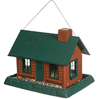 LARGE LOG CABIN BIRD FEEDER (8LB)