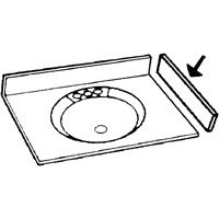 VANITY SIDE SPLASH FOR 22" WHITE