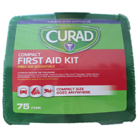 CURAD CURFAK200RB Compact Latex-Free First Aid Kit, 75-Piece