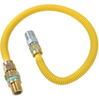 BrassCraft ProCoat Series CSSD44R-60P Gas Connector, 1/2 x 1/2 in, Stainless