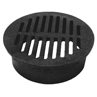 6" Round Grate Black