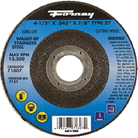 CUTOFF WHEEL SS 4.5X.045X7/8IN