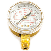 Forney 87727 Regulator Gauge, 0 to 4000 psi Pressure, 1/4 in Connection, NPT