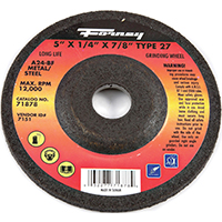 ABRASIVE WHEEL 5 X 1/4 X 7/8