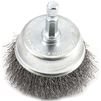 BRUSH CUP WIRE 2X.008IN 1/4HEX