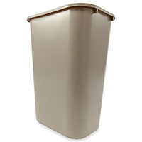 WASTEBASKET 41QT LARGE BEIGE