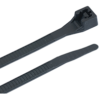 GB 46-206UVB Cable Tie, Double-Lock Locking, 6/6 Nylon, Black