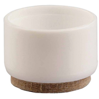 3922 LEG TIP W/FELT 7/8 WH