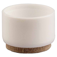 3923 LEG TIP W/ FELT 1IN WH