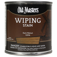 Old Masters 12016 Wiping Stain, Dark Walnut, Liquid, 0.5 pt, Can